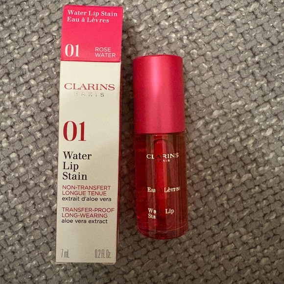 Clarins Water Lip Stain – 01 Rose Water - Picture 3 of 6